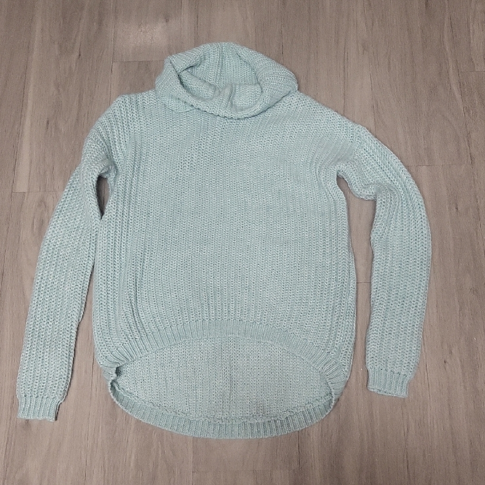 Forever 21 Mint Green Cowl Neck Sweater
